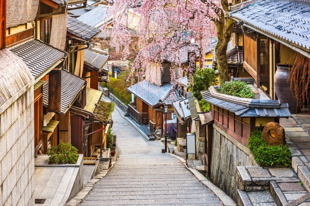 Kyoto, Japan in Spring in the Higashiyama District.