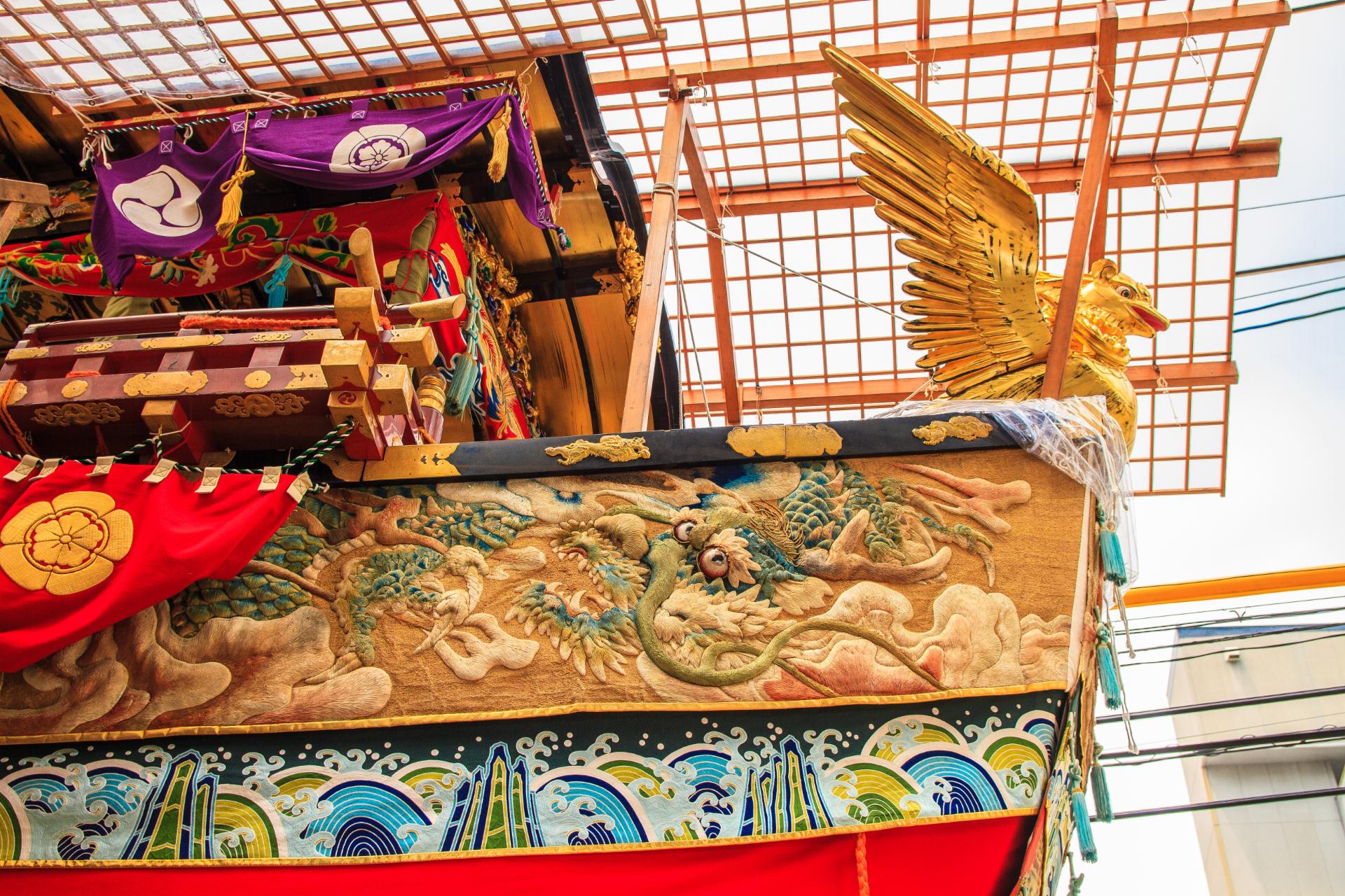 Golden Bird Figurehead Of Fune Hoko Of Gion Matsuri The Japanese Most Famous Festival In Kyoto, Japan