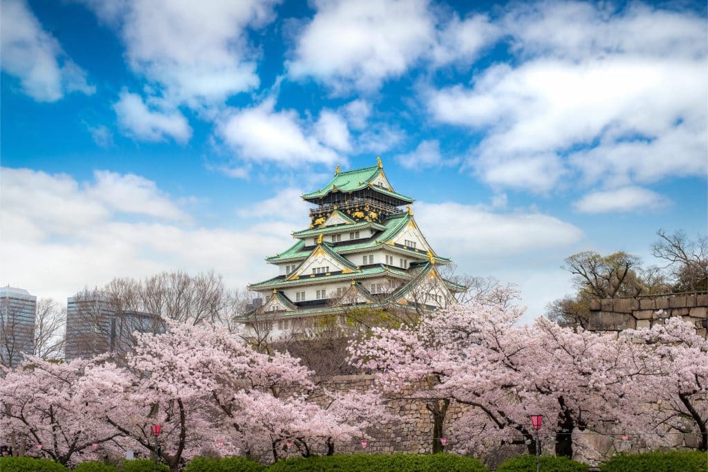 Osaka Castle In Spring